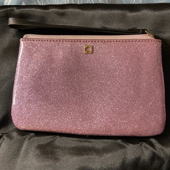 Kate Spade purple glitter wristlet - Picture 2 of 3